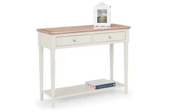 Provence 2 Drawer Console Table in Pale Grey