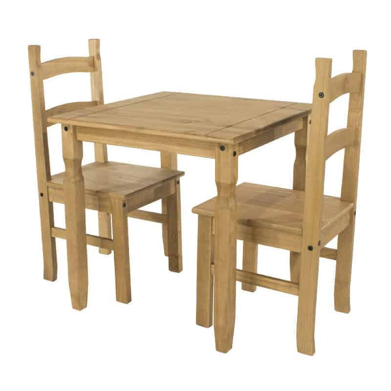 CRTBSET1 Corona Square Dining Table & 2 Chair Set