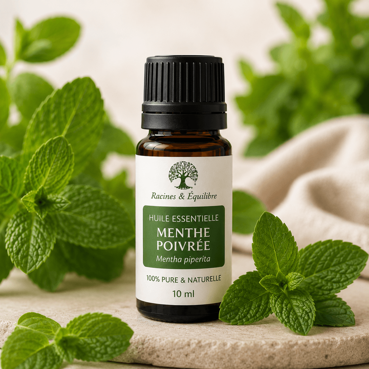 Huile essentielle de menthe poivrée 10 ml – Racines & Équilibre