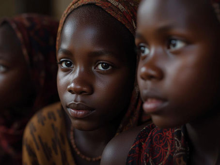 Young Nigerian girl looking hopeful - representing fatherless girls in Nigeria who need support and education