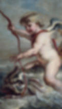 Cupid riding a dolphin, Erasmus Quellinus II, Museo del Prado, Madrid, Spain