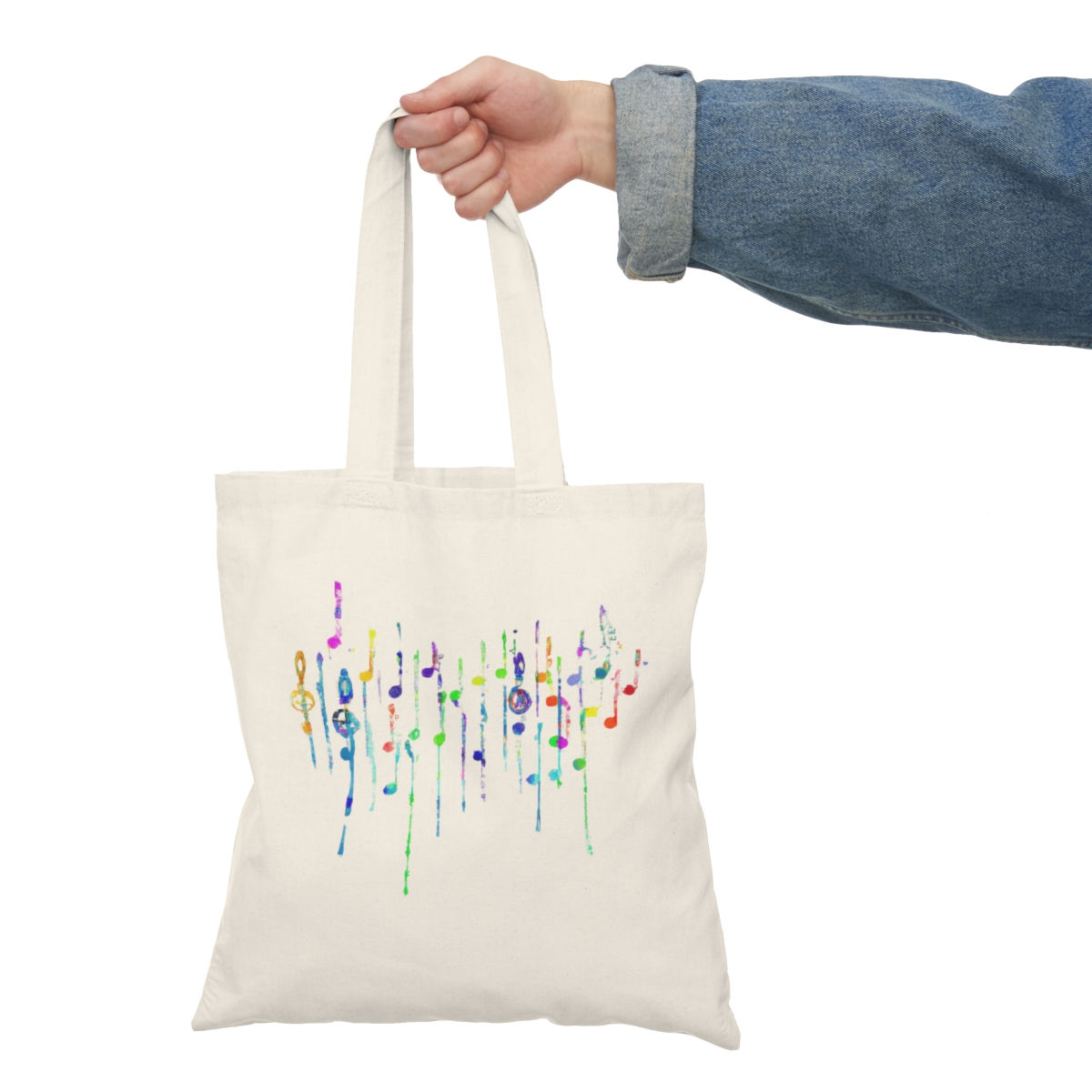 Dripping Ice Shelf Music Notes Tote Bag