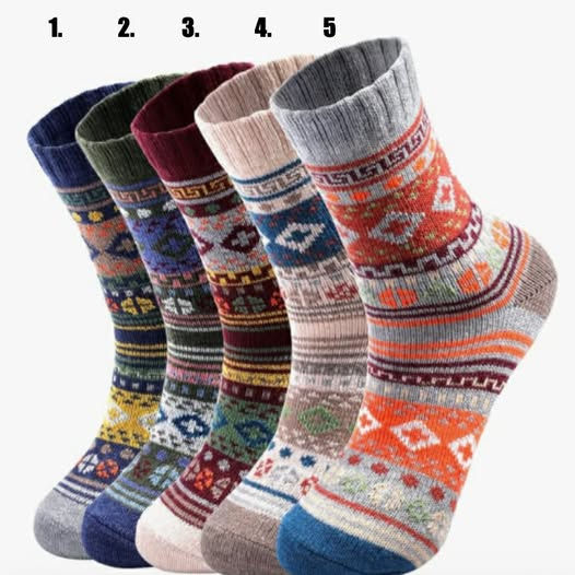 Thumbnail: Wool Socks Women's Size 6-11 Thermal Thick Cozy Knit Warm Socks