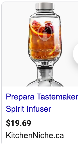 Thumbnail: Prepara Tastemaker Mixologist Liquor/Wine Infuser 9 fl.oz, clear