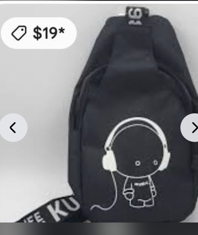 Thumbnail: Orange Casual Cute Sling Backpack Lightweight, Zip Closure