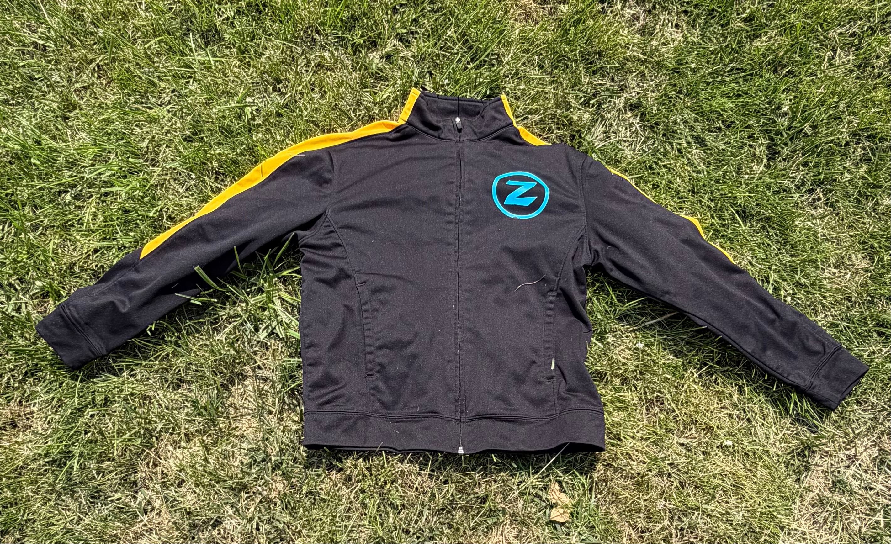 Youth Black Gold Mock Neck Zip-Up