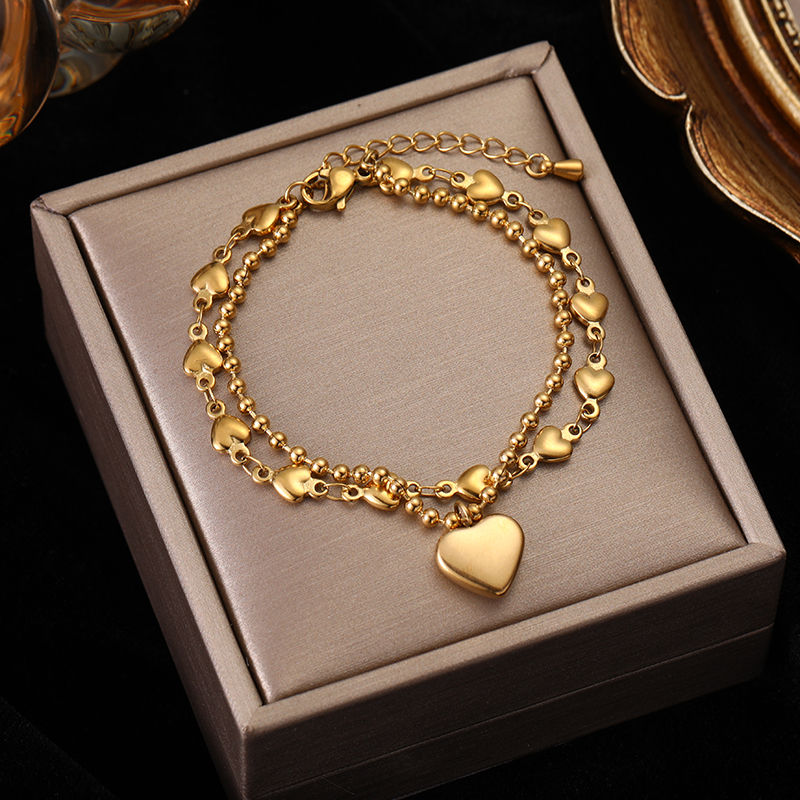 Thumbnail: Timeless Heart & Pearl Charm Bracelet
