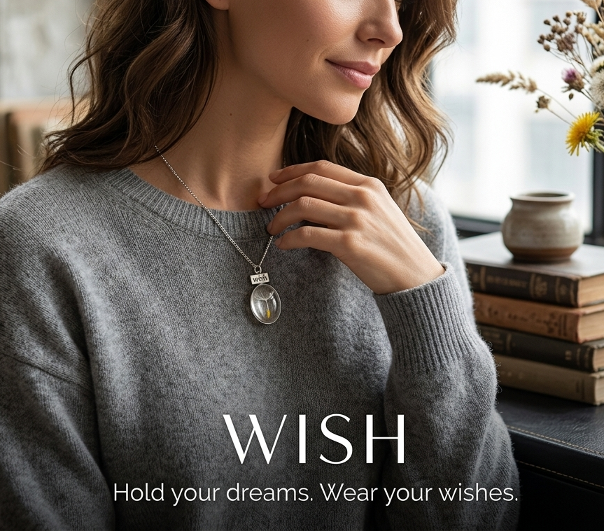 Eternal Wish Dandelion Necklace