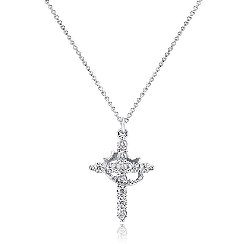 Thumbnail: Divine Crown Cross Pendant
