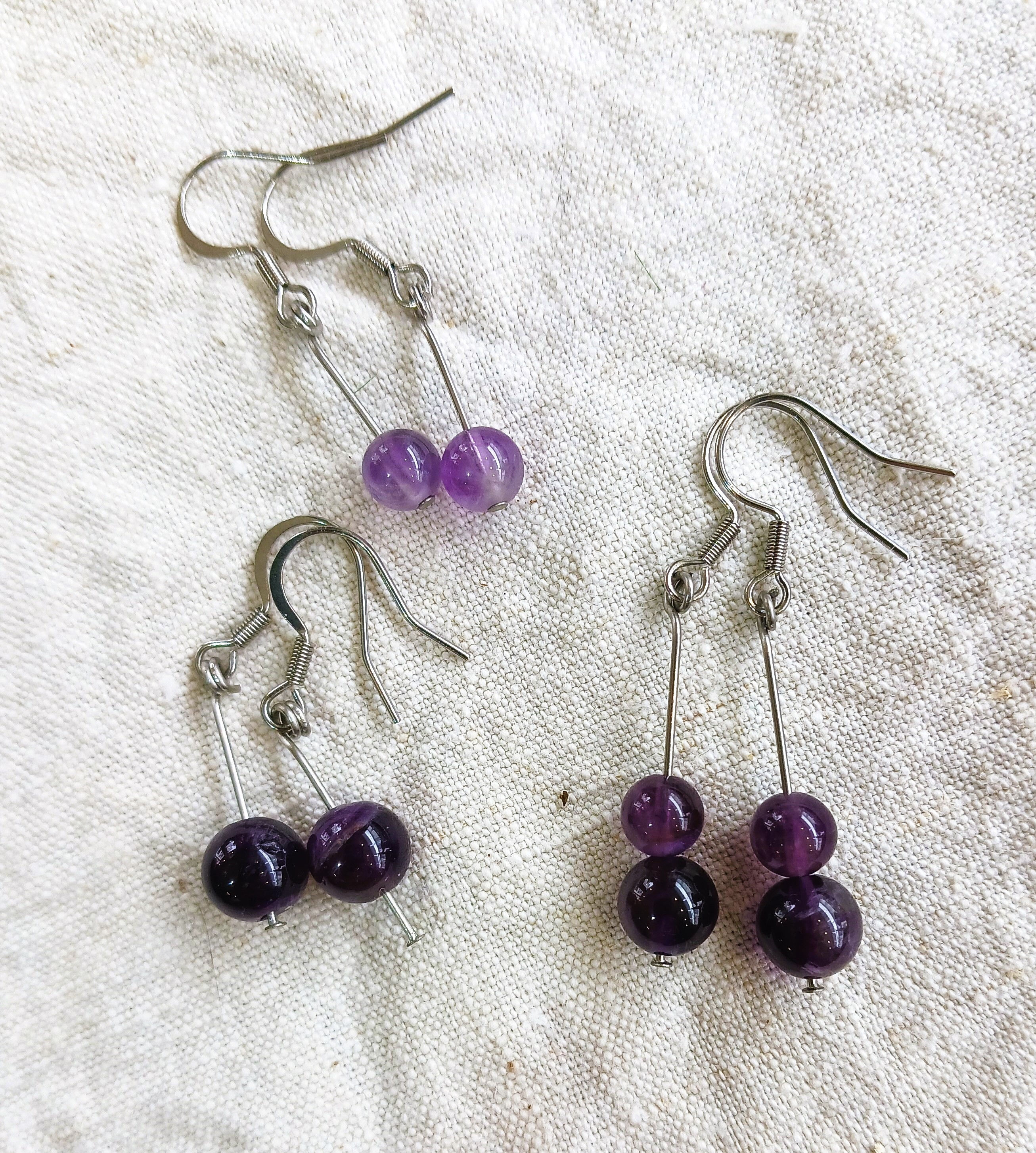 Boucles d'oreilles Améthyste