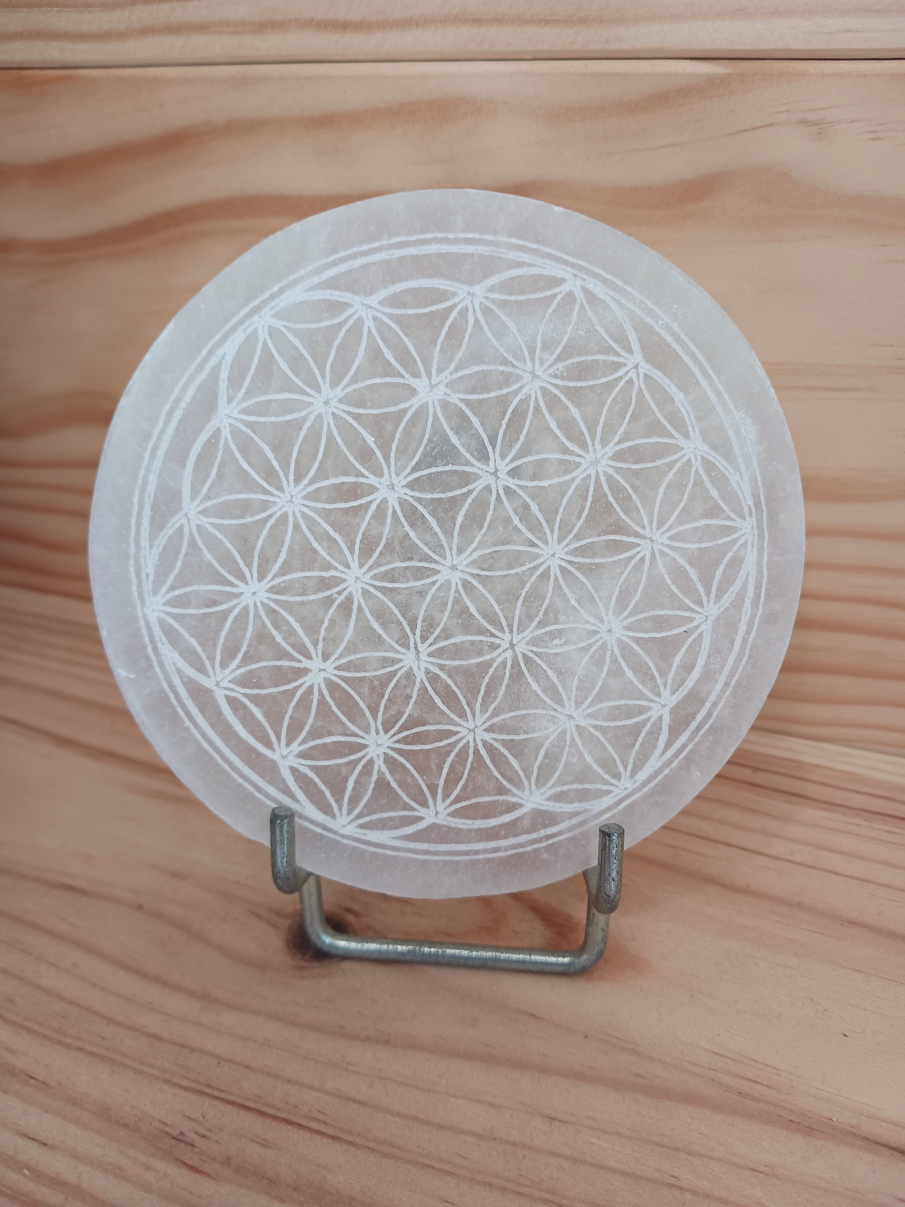 Fleur de vie sélénite 10 cm