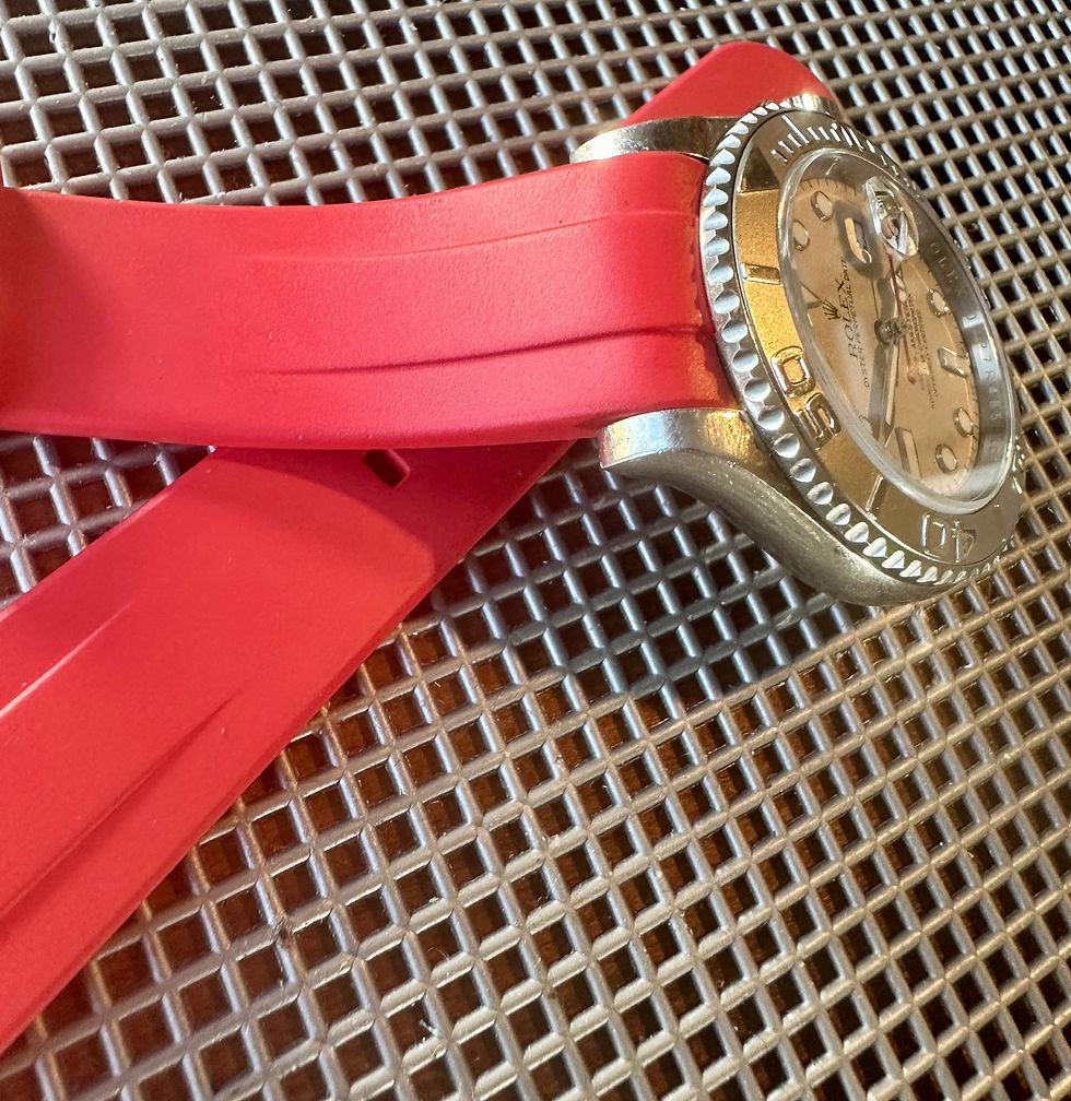 Thumbnail: 20mm RED Caoutchouc Vulcanized rubber Rolex Yachtmaster submariner GMT