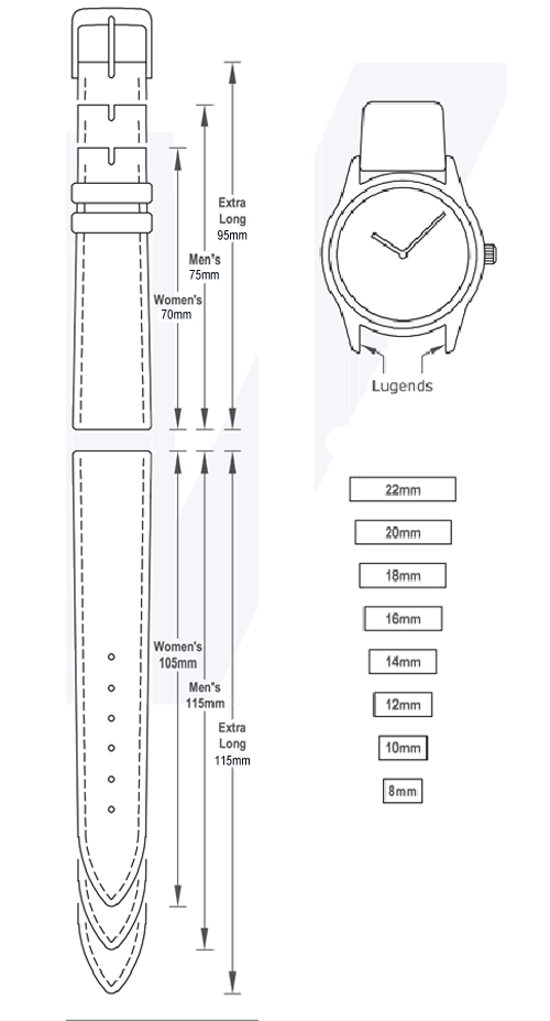 Watch Strap Sizing Guide O2 Straps