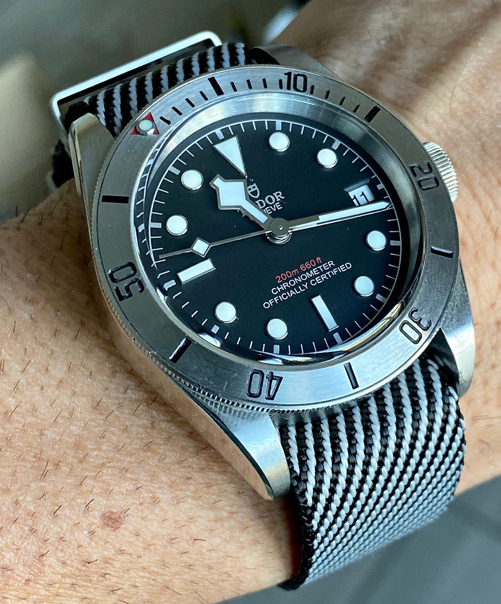 Thumbnail: Tudor Black Bay Nylon MILITARY Strap - GRAY & BLACK