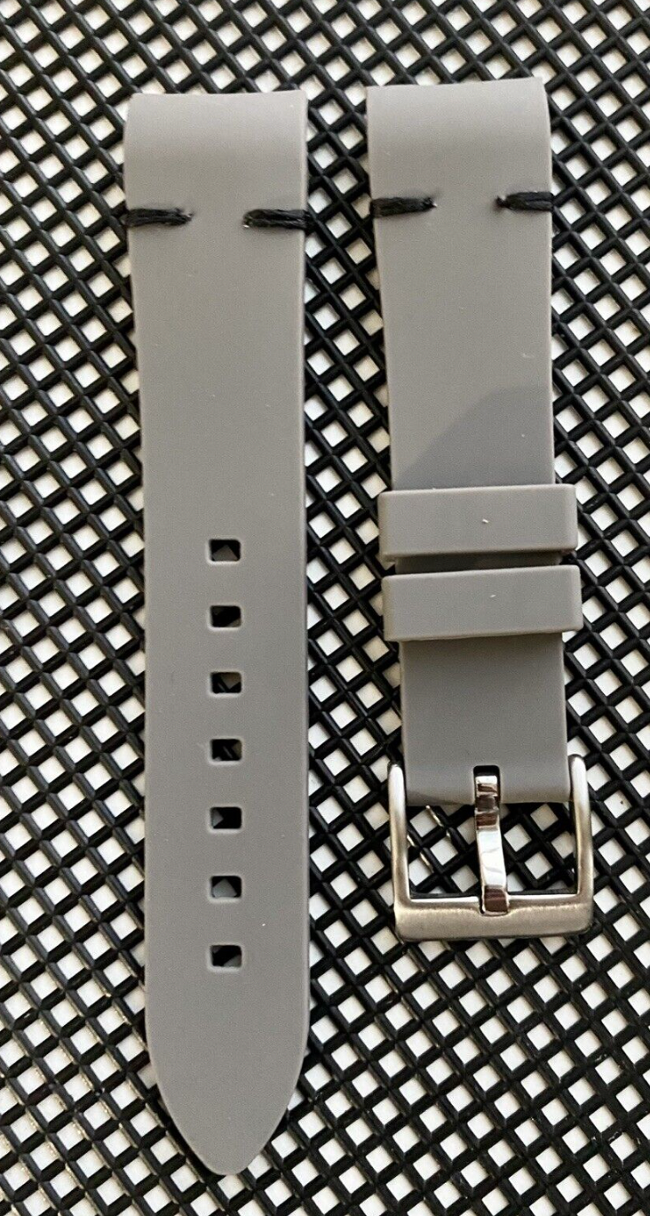 Thumbnail: GRAY F Silicone Rubber Strap For Rolex submariner GMT Yachtmaster BLACK