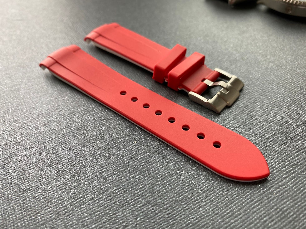 Thumbnail: 20mm RED/GRAY Vulcanized Rubber for Yachtmaster 