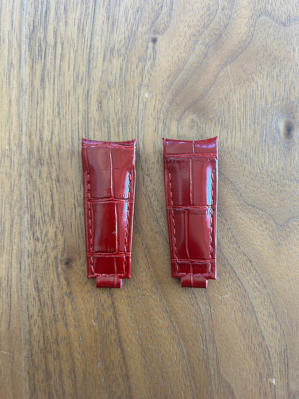 Thumbnail: 20 mm RED Alligator Cowhide Rolex submariner RED