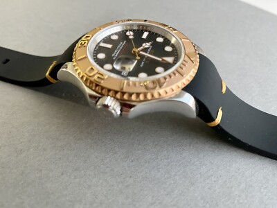 18mm BLACK F Silicone Rubber Strap May Fit Standard Round Watch Cases Rose GOLD