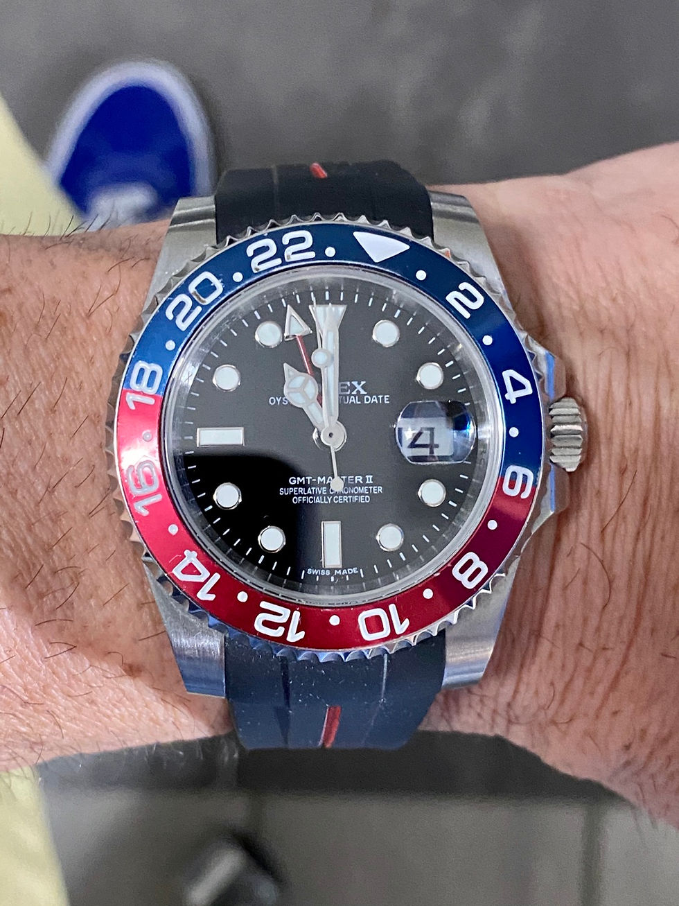 Thumbnail: 20mm Vulcanized Rubber strap for Rolex watches 