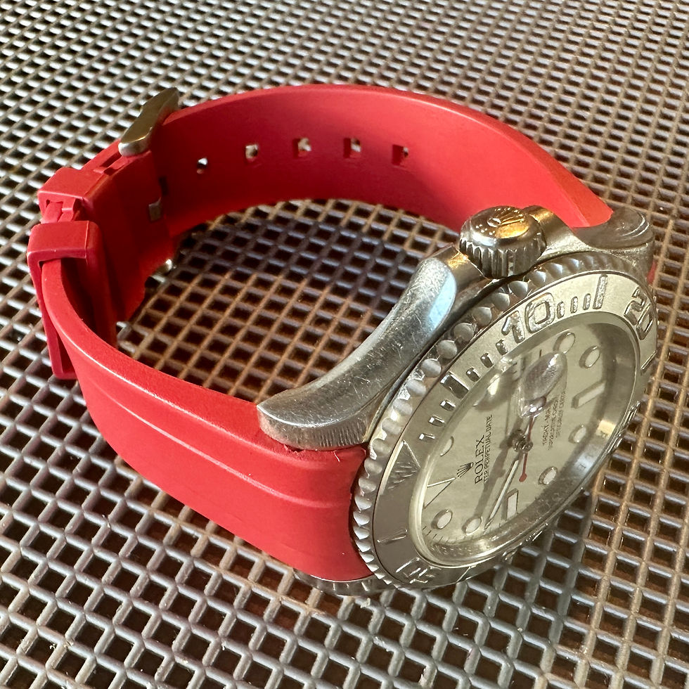 Thumbnail: 20mm RED Caoutchouc Vulcanized rubber Rolex Yachtmaster submariner GMT