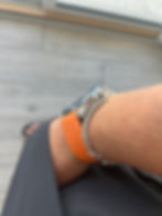 Thumbnail: 20mm ORANGE Vulcanized Caoutchouc rubber Strap Long Rolex SEAMASTER