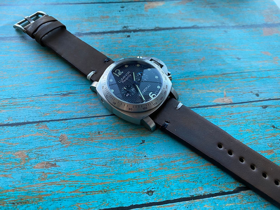 Thumbnail: DARK BROWN Antique twisted Vintage BLACK/WHITE