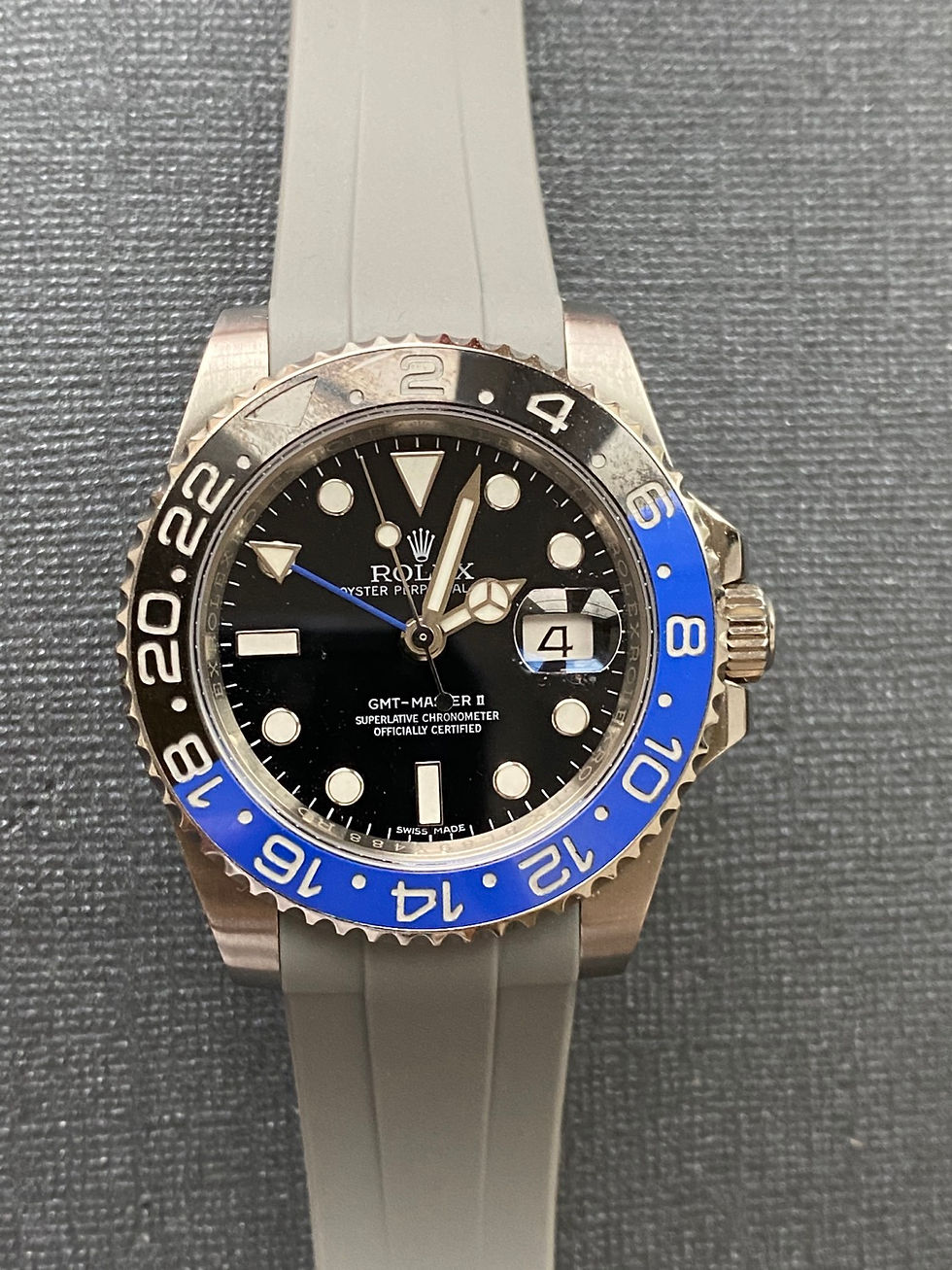 Thumbnail: 20mm GRAY/WHITE Vulcanized strap for Rolex GMT