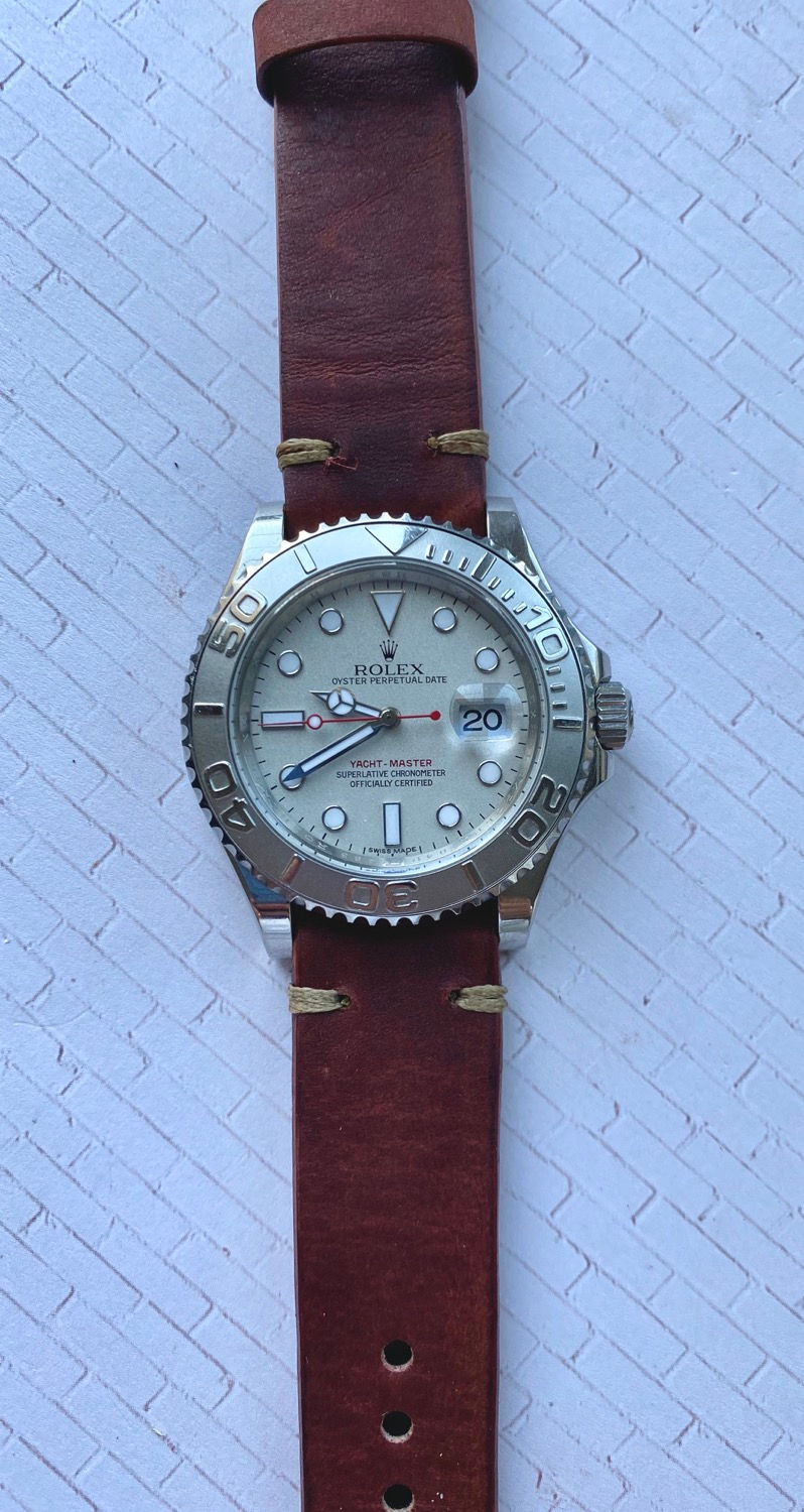 Thumbnail: COGNAC Leather strap TAN stitching 