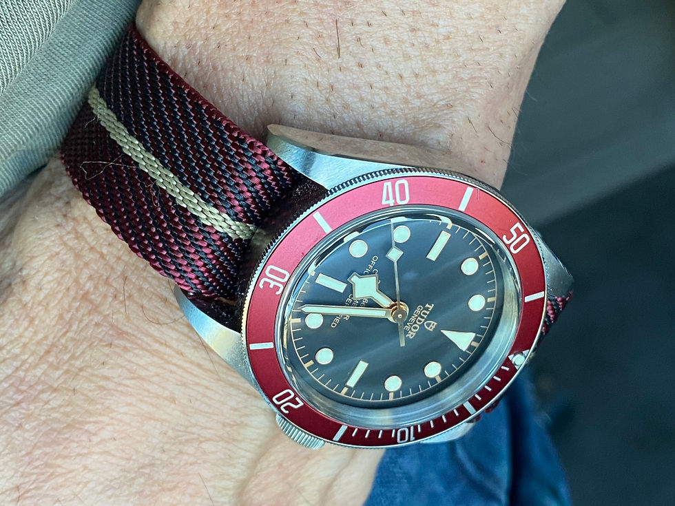 Thumbnail: TUDOR NATO strap Burgandy (red) & Tan