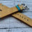 Thumbnail: TAN Crazy Horse Leather Watch strap Thin AQUA Stitching