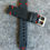 Thumbnail: Black Thick, Crazy Horse Leather watch strap - Red Stitching