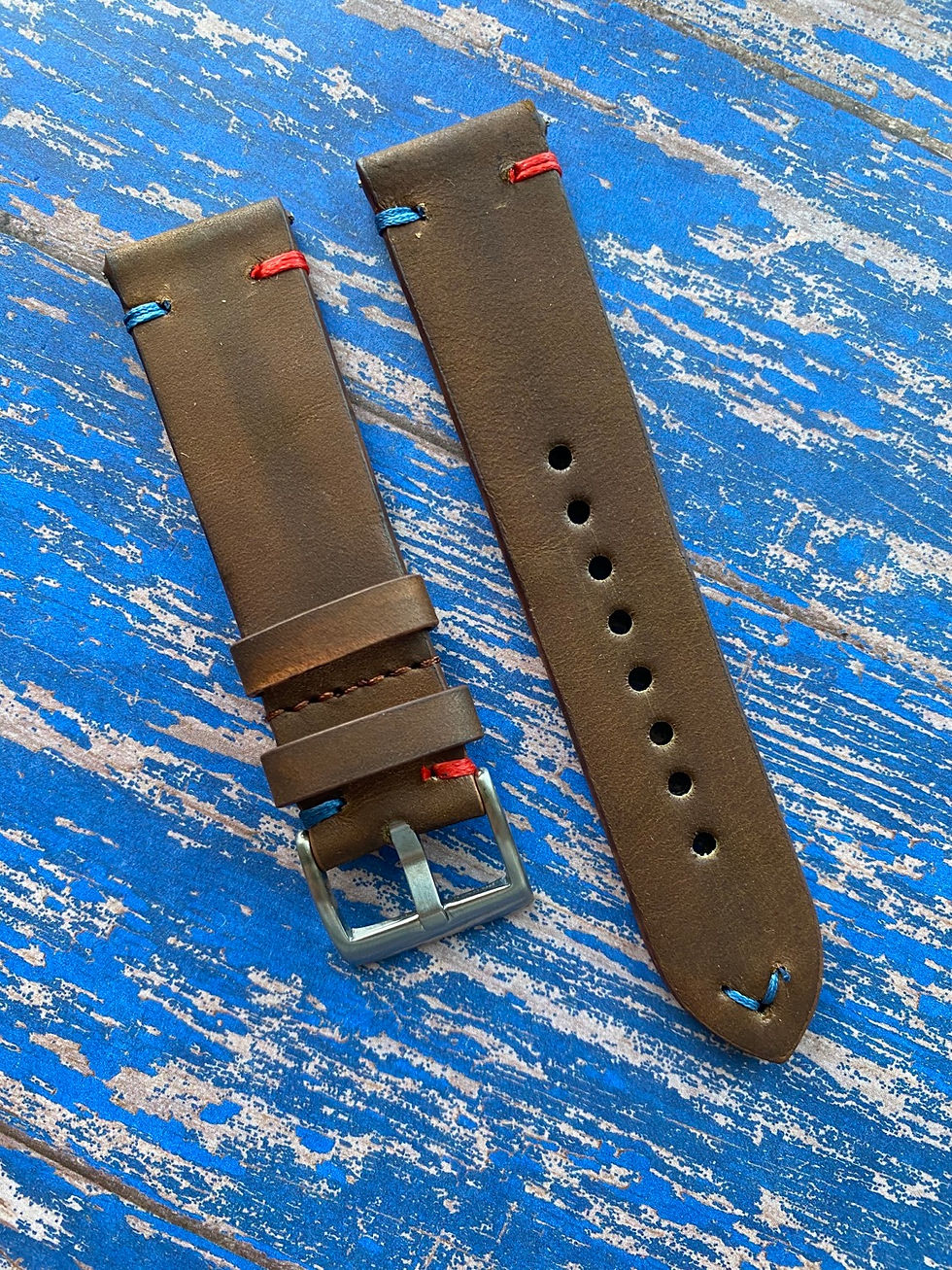 Thumbnail: DARK BROWN Antique Vintage GMT strap