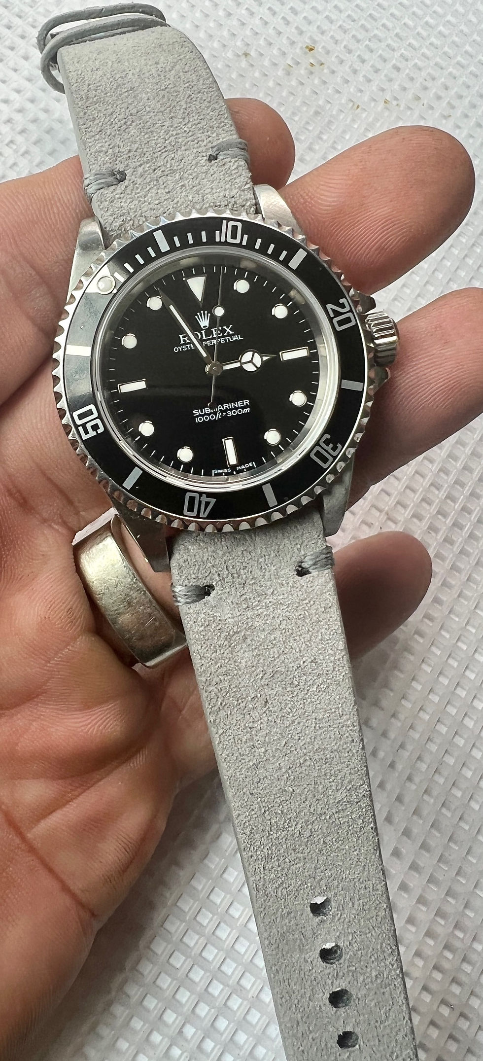 Thumbnail: Light GRAY suede GRAY strap