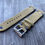 Thumbnail: TAN Suede Vintage Leather strap band BLUE stitch