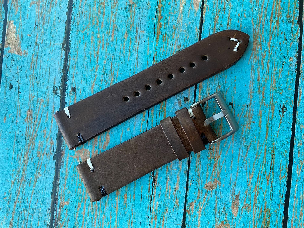 Thumbnail: DARK BROWN Antique twisted Vintage BLACK/WHITE
