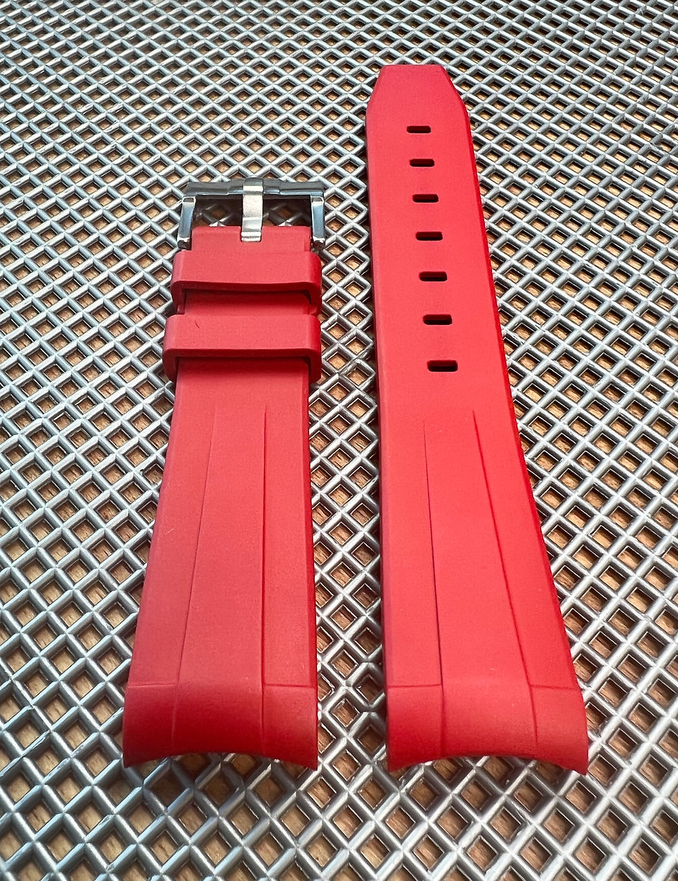 Thumbnail: 20mm RED Caoutchouc Vulcanized rubber strap for OMEGA watches