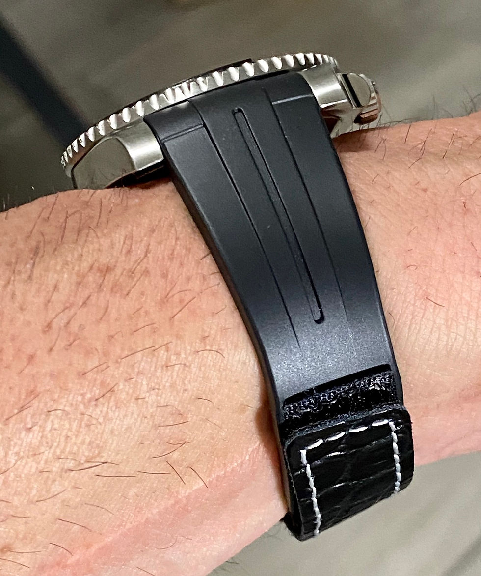 Thumbnail: 20mm Vulcanized Rubber strap for Rolex Watches