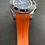 Thumbnail: 21mm ORANGE Vulcanized Rubber strap for 44mm Rolex Deep Sea