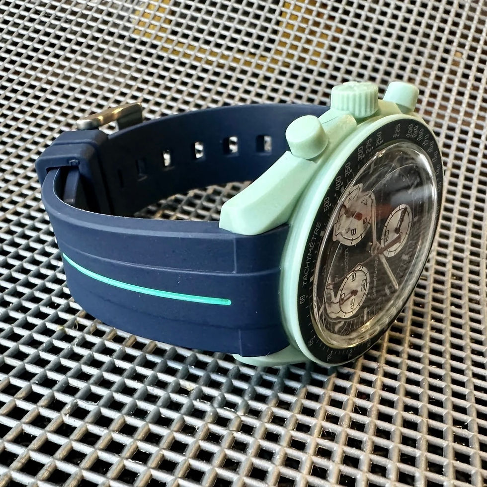 Thumbnail: 20mm Vulcanized rubber strap for Moonswatch EARTH 