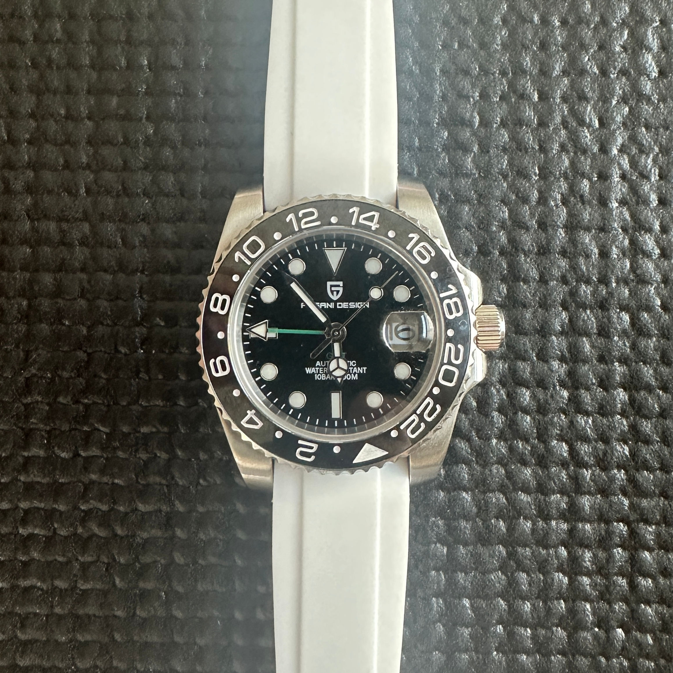 20mm WHITE E Silicone Rubber Strap fits ROLEX Deepsea, YACHTMASTER, DJ