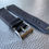 Thumbnail: DARK GRAY Suede Leather Vintage strap Band DARK GREEN stitch