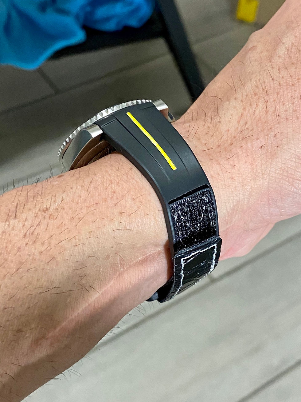 Thumbnail: 20mm Vulcanized Rubber strap for Rolex watches (YELLOW)