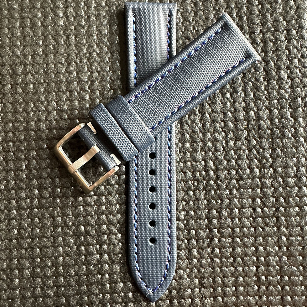 Thumbnail: NAVY High Quality Real Sailcloth Waterproof Watch Strap NAVY Stitch