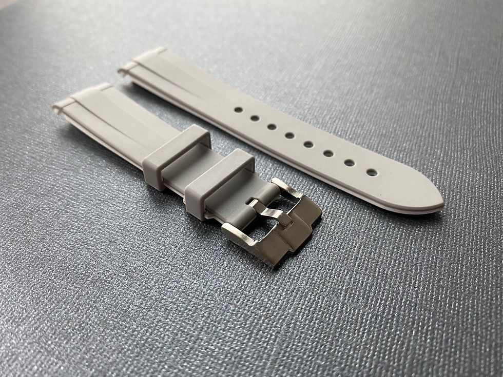 Thumbnail: 20mm GRAY/WHITE Vulcanized strap for Rolex GMT
