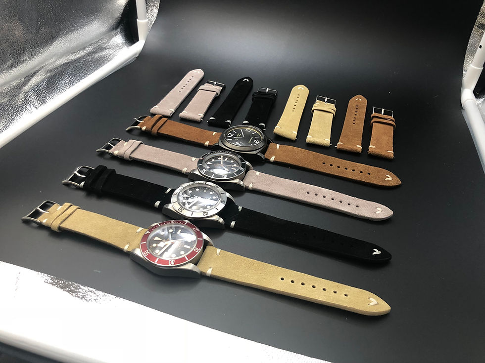 Thumbnail: Vintage Suede Leather - Hand MadeTan
