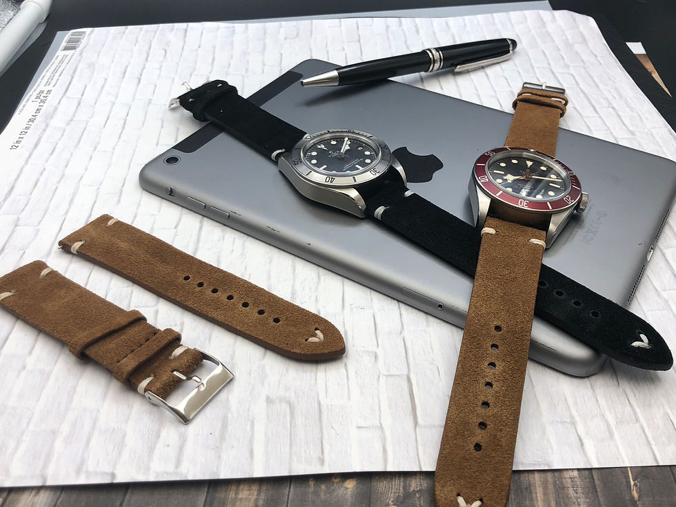Thumbnail: Vintage Suede Leather - Hand Made Brown