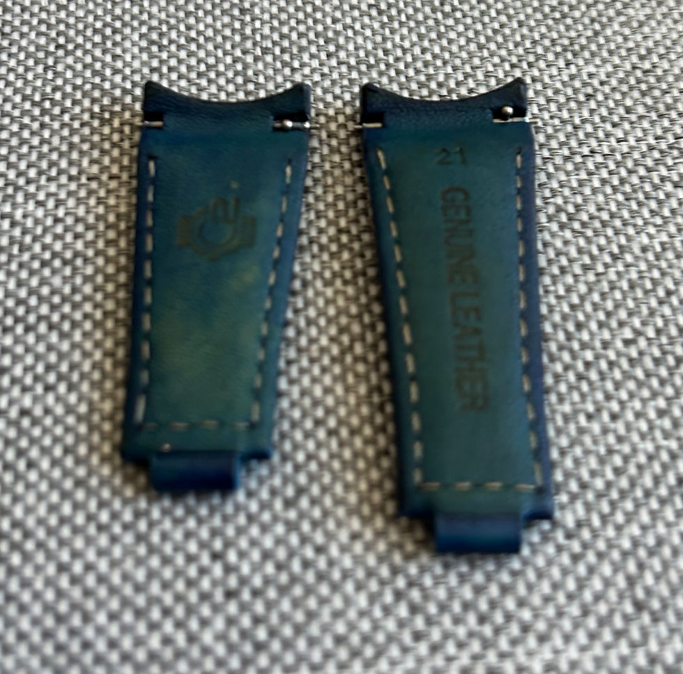 Thumbnail: 21mm Blue Leather strap for Rolex Explorer