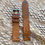 Thumbnail: Brownish Orange Leather strap Slate BLUE stitch