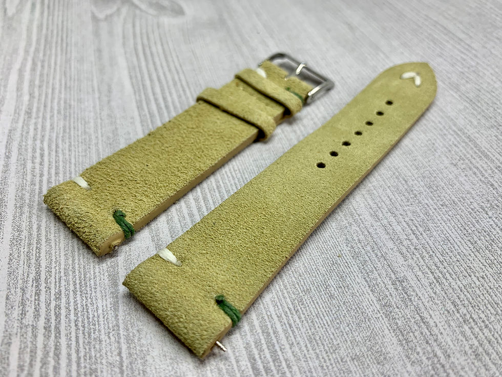 Thumbnail: Vintage Suede Leather - Hand Made Tan