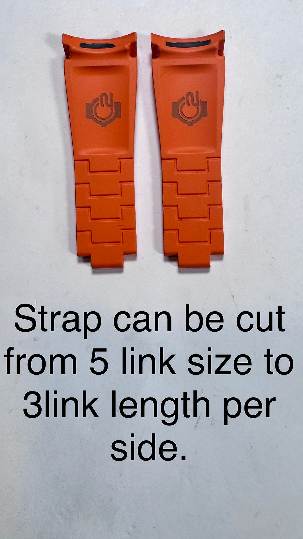 Thumbnail: 21mm ORANGE Caoutchouc FKM Rubber strap for Glidelock and deployment